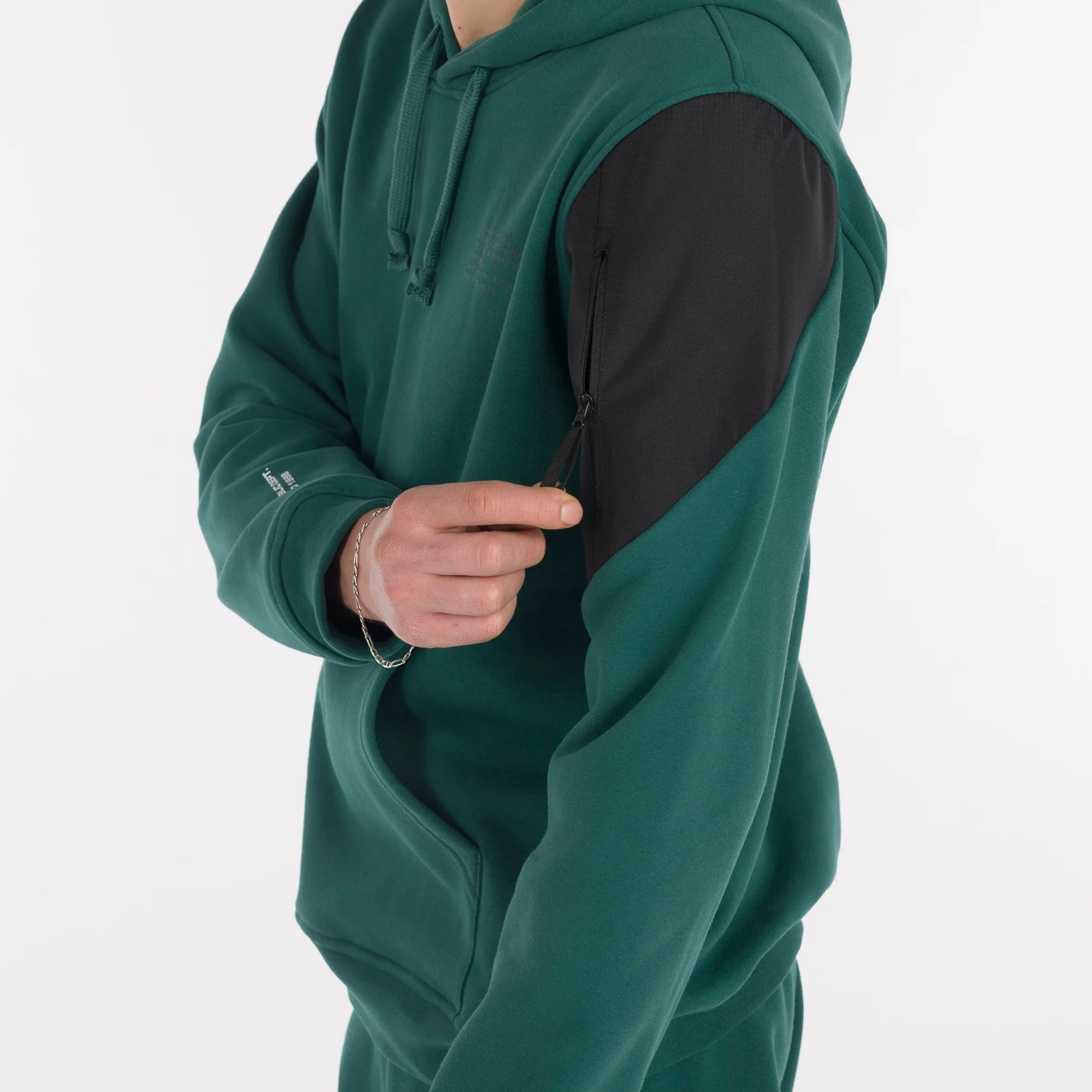 NO LOGO FW25/26 HOODY FLEECE ZIP 28 MAN JR - Image 2